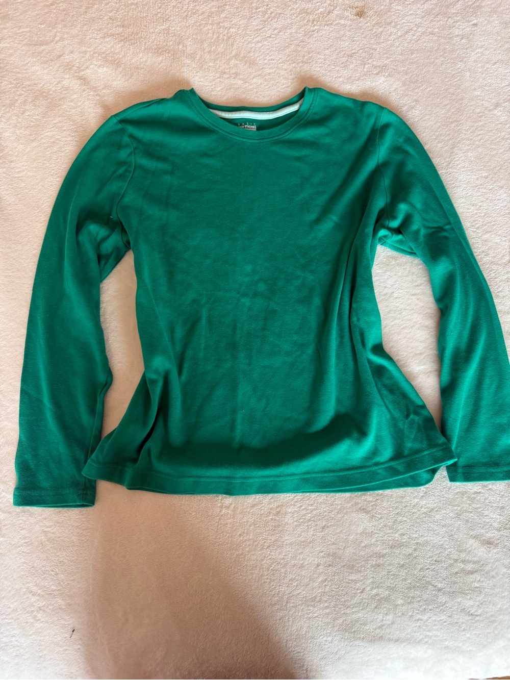 Gildan Bright Green Long Sleeve Crewneck Shirt